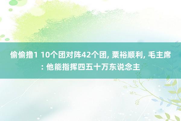 偷偷撸1 10个团对阵42个团, 粟裕顺利, 毛主席: 他能